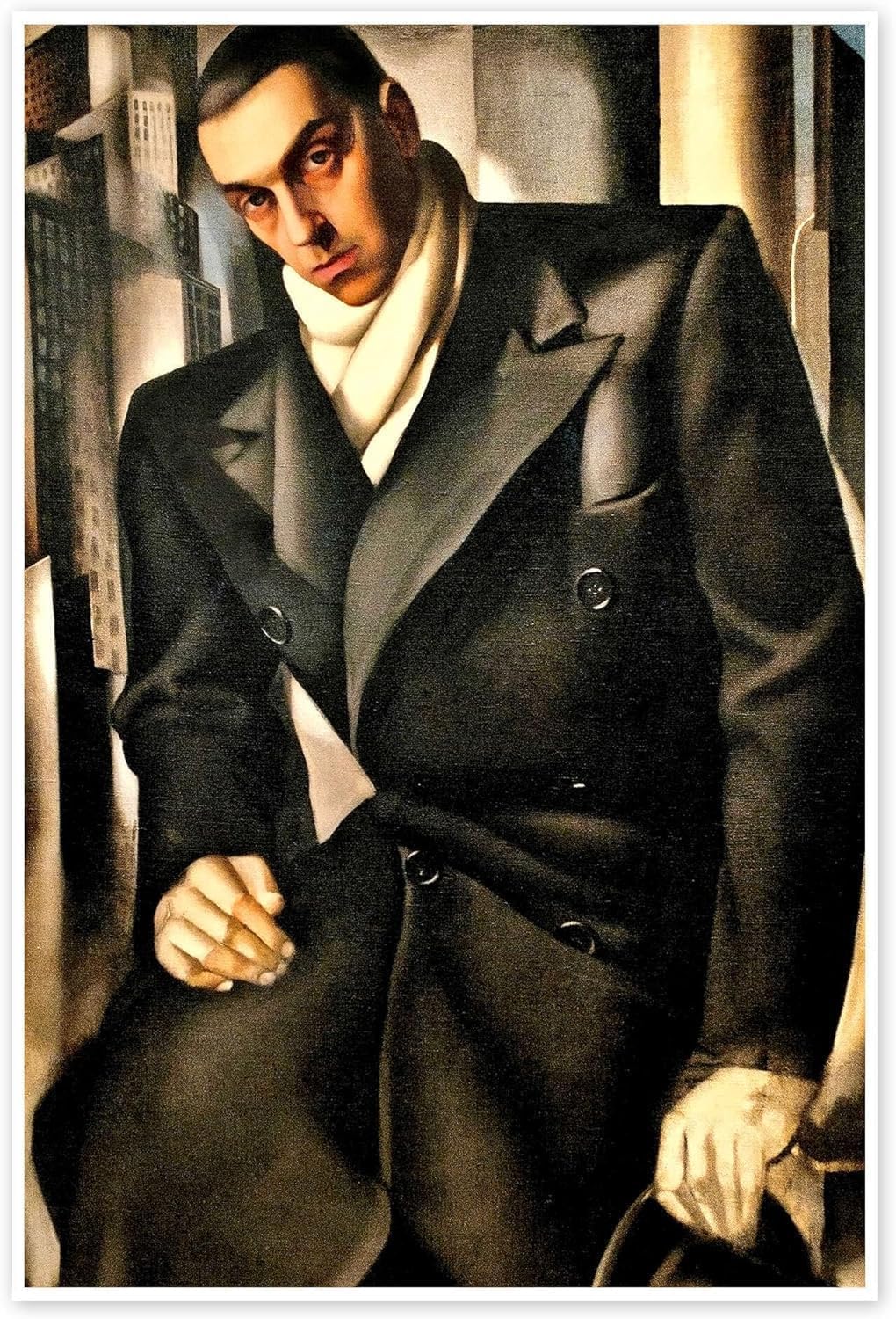 Waeta Rnvzx Tamara De Lempicka Posters《Portrait Of A Man》Canvas Wall Art Famous Painting Tamara De Lempicka Prints For Home Decor Picture 40x60cm No Frame