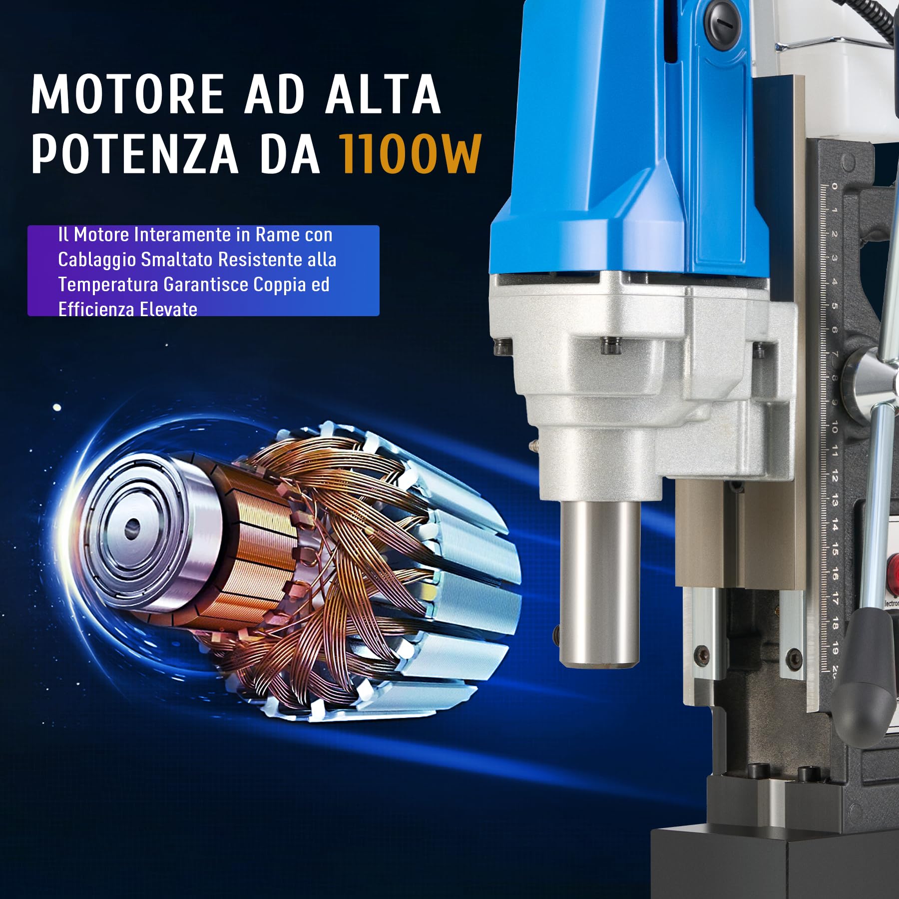 Trapano Magnetico Carotatore MSW-MD32-ECO - 1380W, Max Carotaggio 35mm