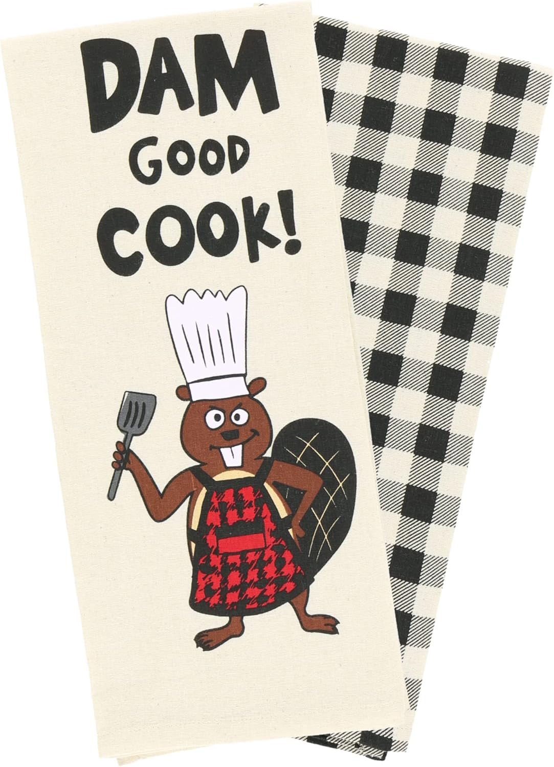 Lazy One Kitchen Towel Set of Cabin Themed Beautiful Hand & Dish Towels in Fun Colors, for Mom, 26"X 20", Great for Face & Bathroom Towels, Set of 2 Tea Towels, Rag Cloths (Good Cook)