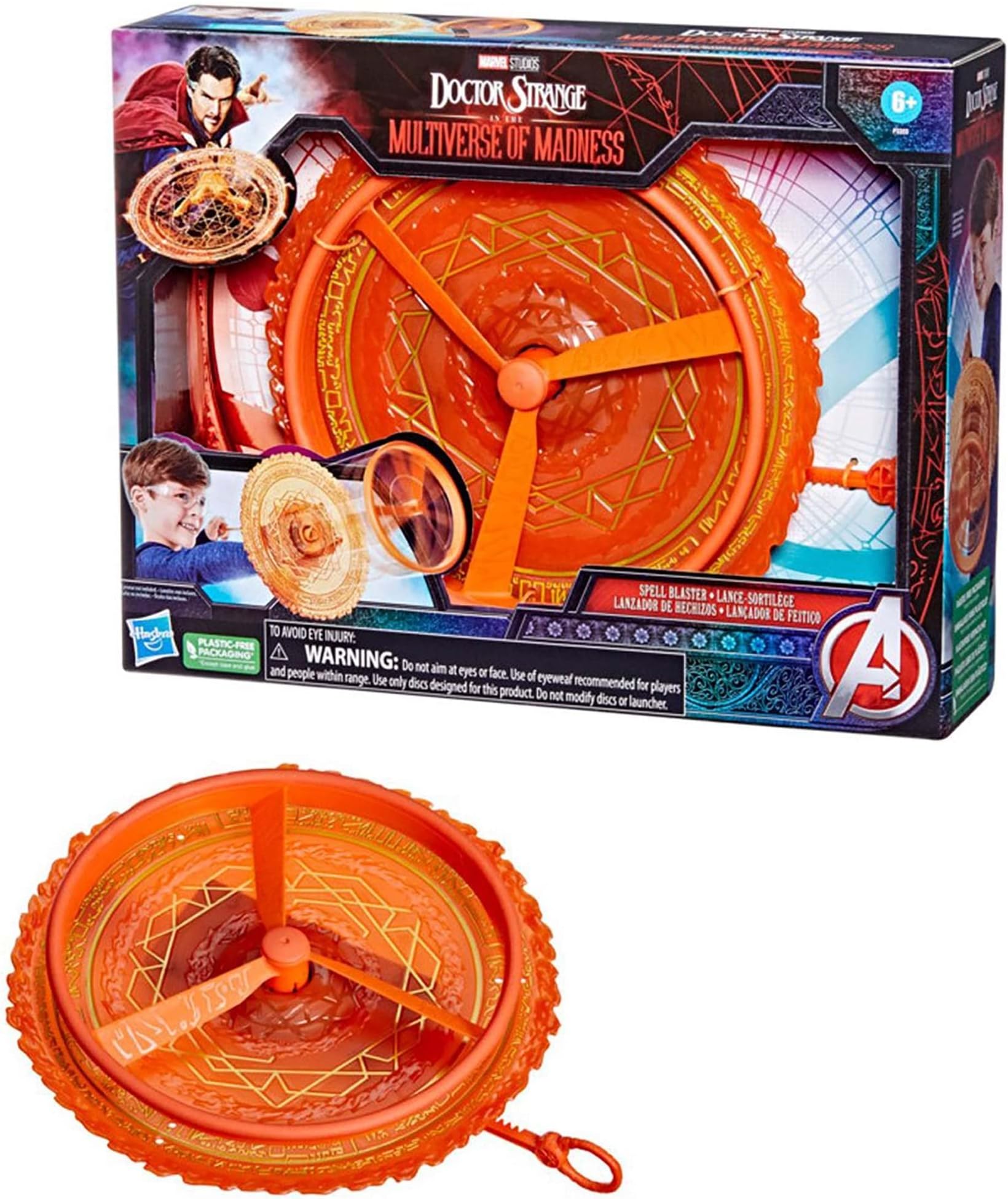 Doctor Strange in The Multiverse of Madness Spell Blaster Turbine Disc Launcher Roleplay Toy, Toys for Kids Ages 6 and Up