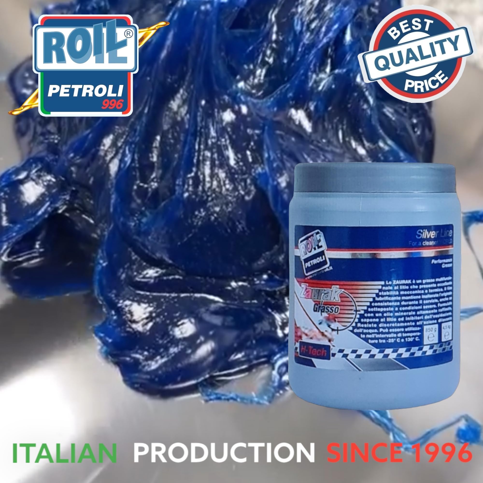 1X0.850 gr. di ►Roil BLU SINT COMPLEX◄ Grasso Multiuso per USI Generali e Specifici - Milleusi per Bici, Auto, Moto, Nautica, Agricoltura e Industria