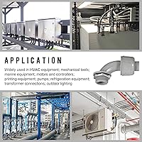 Vista 6 de Conector hermético para líquidos, conector de conducto eléctrico flexible no metálico, accesorios de conducto eléctrico de PVC de 90 grados