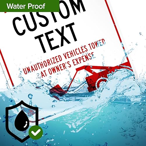 Miniatura 7 de My Sign Center - Letrero personalizado de no estacionamiento, letrero de estacionamiento reservado personalizado para negocios, 10 x 14 pulgadas,