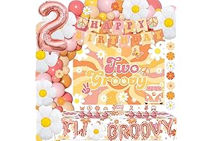 Two Groovy Decorations Girl, Two Groovy Birthday Decorations