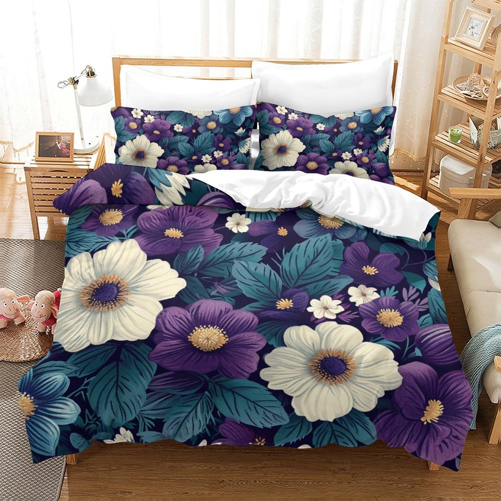 Housse de couette zippée finie la couette qui glisse dans le lit King size 220x240