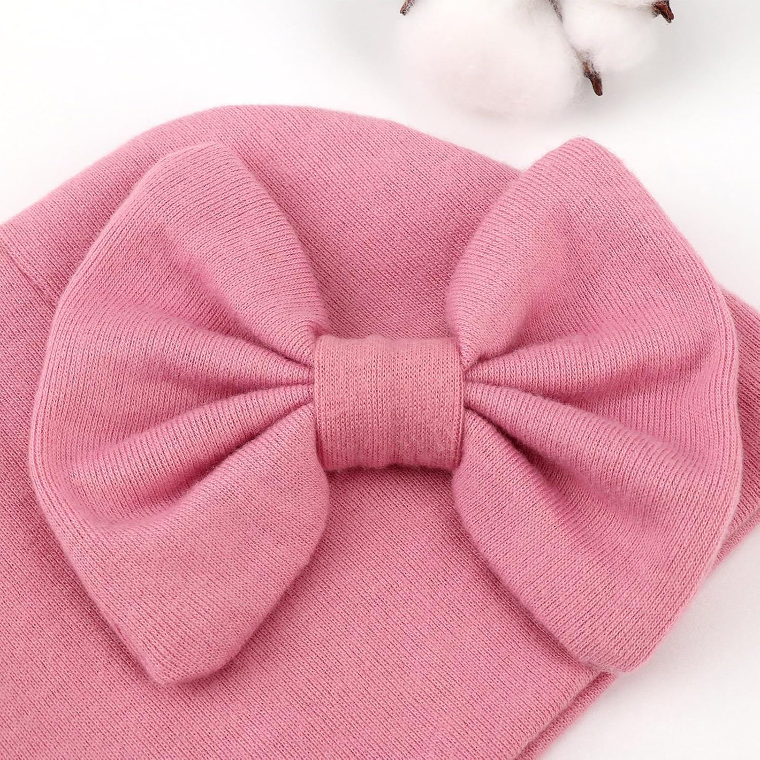 Newborn Baby Hats and Mittens Set Infant Bow Beanie Cap Toddler Gloves Newborn Hospital Hats for Baby Boy Girl 0-6 Months - Image 5