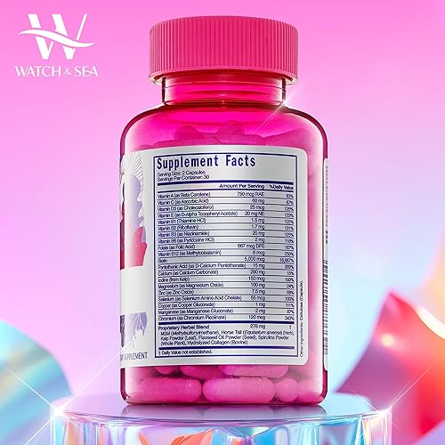 Miniatura 2 de Watch & Sea Hair Flourishing Cápsulas extra fuertes  Suplemento nutritivo para el cabello con biotina, hierbas, minerales y vitaminas para el