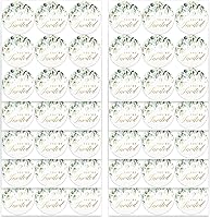 Vista 2 de Mobiusea Creation Greenery - Calcomanías de invitación de boda 1.4 pulgadas Lámina dorada 108 calcomanías impermeables para sobres
