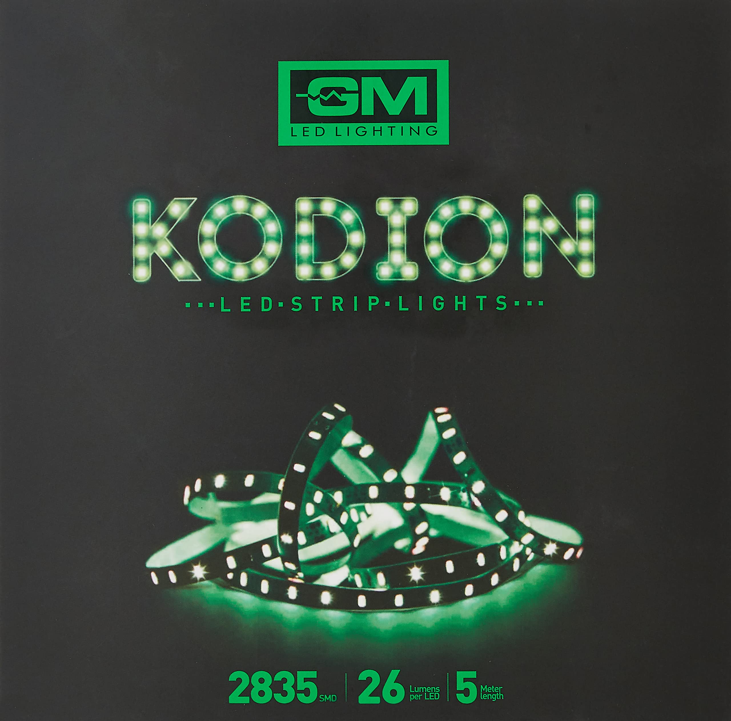 GM KODION LED Strip Light Flexible LED Lights Natural White 5M 100W-LED Strip Light Tape Light for Mirror, Kitchen Cabinet, Bedroom, Living Room Home Business Indoor Outdoor