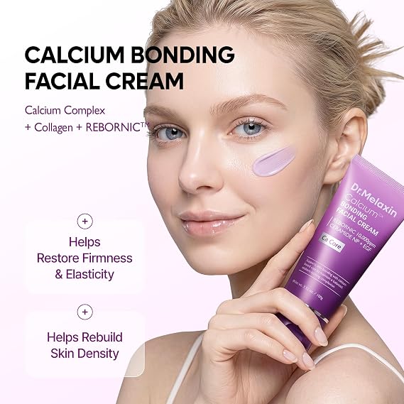 Dr.Melaxin Calcium Bonding Facial Cream with REBORNIC 10,000ppm & EGF, Anti-Aging Face Moisturizer for Skin Density, Ceramide & Hyaluronic Acid for Elasticity, 3.38 fl.oz