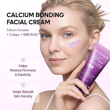 Dr.Melaxin Calcium Bonding Facial Cream with REBORNIC 10,000ppm & EGF, Anti-Aging Face Moisturizer for Skin Density, Ceramide & Hyaluronic Acid for Elasticity, 3.38 fl.oz