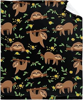 Todeyya Cute Sloth Throw Blanket - â€‹Super Soft Flannel Fleece Blanket for Gifts, Plush Lightweight Fuzzy Cozy Blanket Microfiber for Couch Sofa Bed All Season S 50
