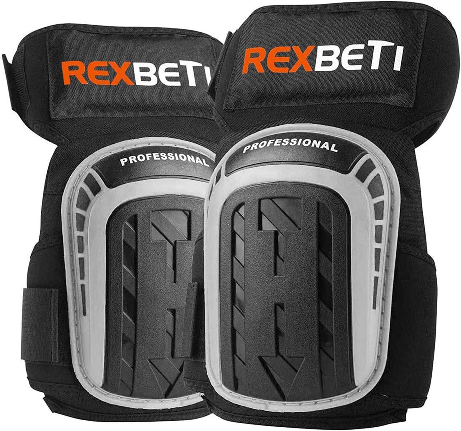 Knee Pads for Work, Construction Knee Pads for Men, Heavy Duty Comfortable Anti-slip Foam Gel for Gardening Flooring and Cleaning, Strong Stretchable Straps, Gray