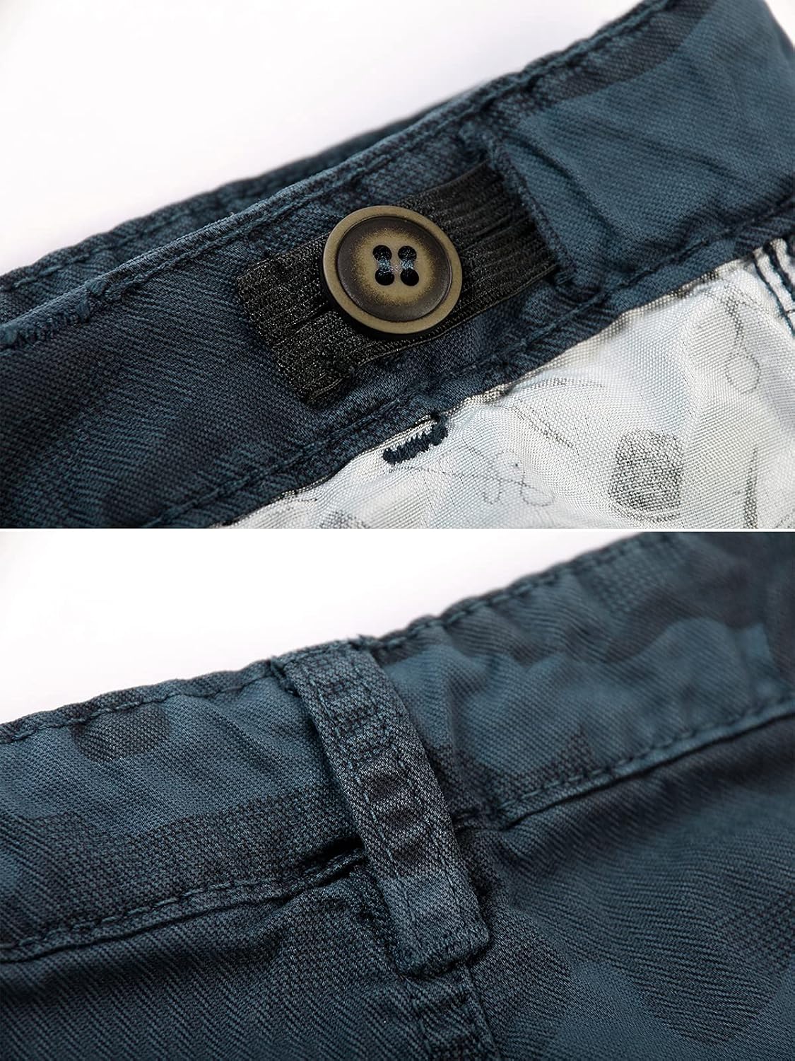 Mesinsefra Boys Cargo Pants,Boy Cotton Casual Hiking Slacks Pants Kids Combat Trousers C Blue 170CM-11-12 Years - Image 4