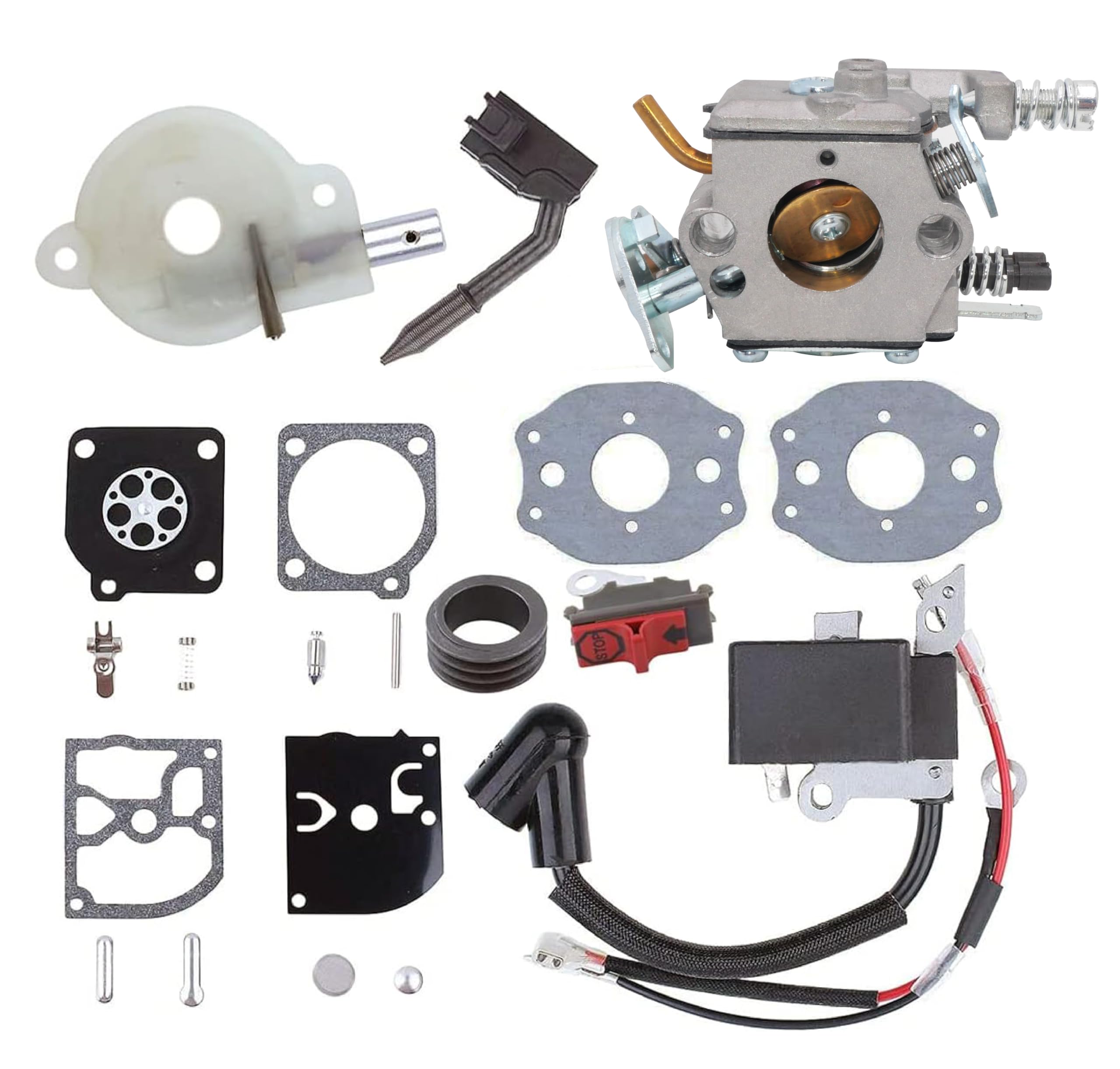 Vergaser Zündspule Membran Reparatursatz Ersatz Für Husqvarna 136 137 141 142 Kettensäge