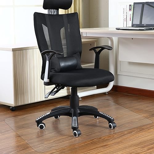 Miniatura 10 de Tapete para silla de oficina para suelo de madera dura, de 48 x 36 pulgadas, resistente y duro, tapetes transparentes para silla de computadora,