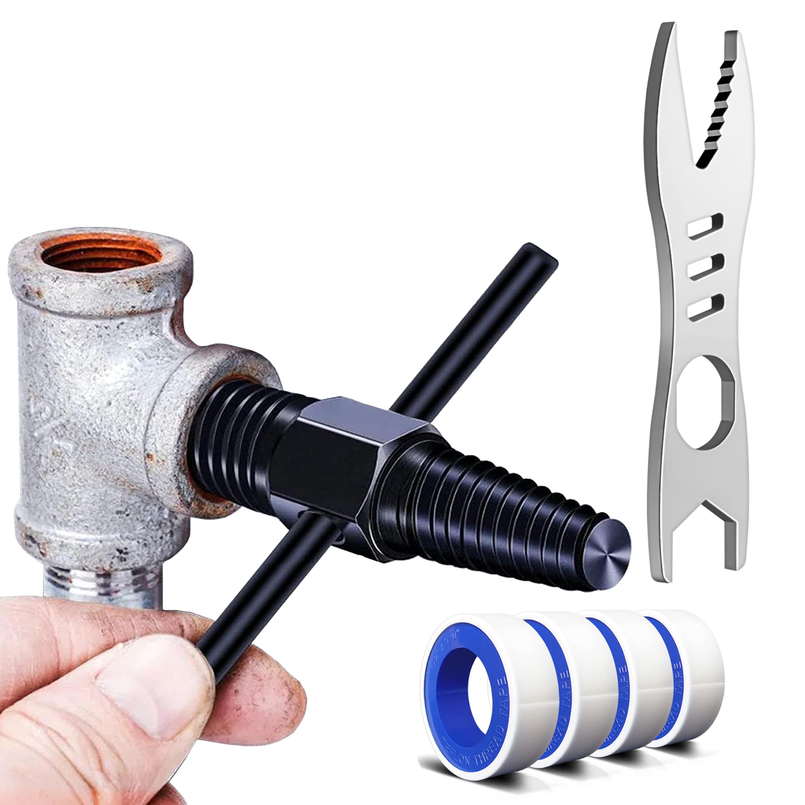 Extracteur de vis à double tête 1/2 3/4 pour kit complet de réparation de tuyaux
