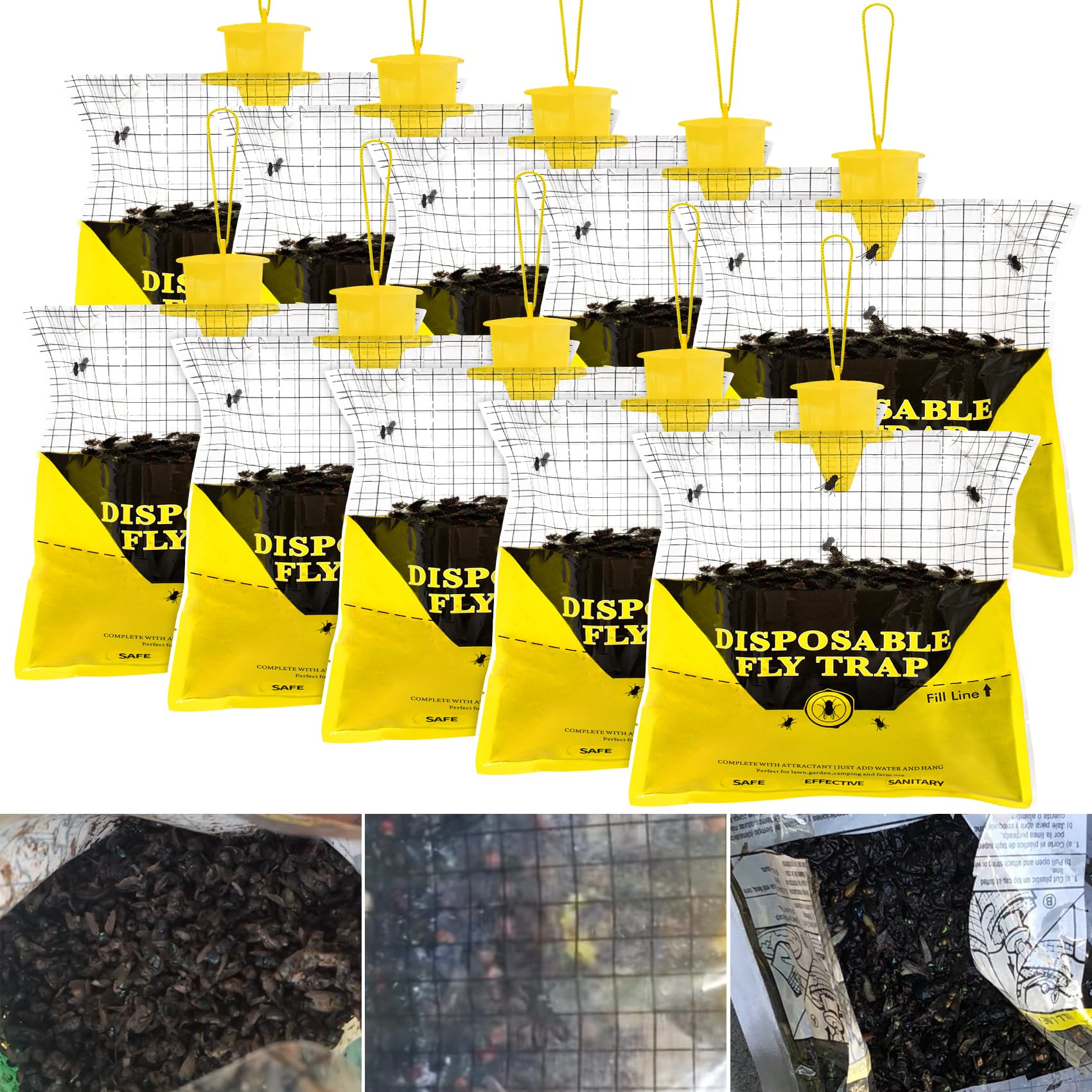 Glovv 10-Pack Disposable Fly Traps