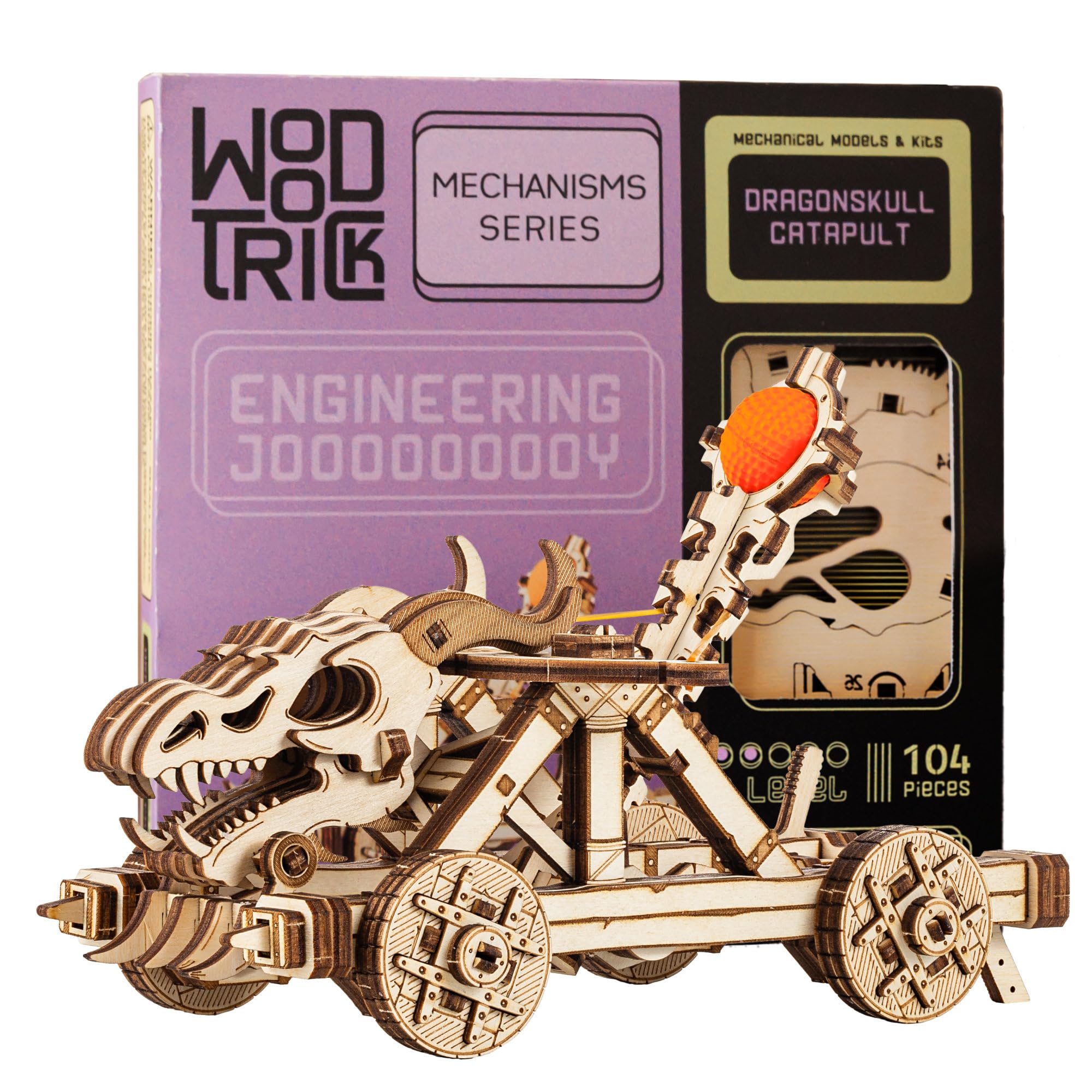Wood Trick Dragonskull Catapult 3D Wooden Puzzles for Adults to Build