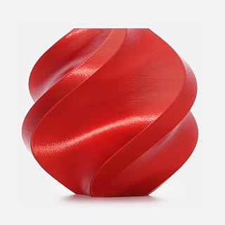 Bambu Lab PLA Silk+ 灯丝 1.75 毫米 1 千克线轴 - PLA 3D 打印机长丝光滑表面纹理低翘曲易于打印与 Bambu Lab 和大多数FDM 3D 打印机 - 糖果红 (13205) - 线轴
