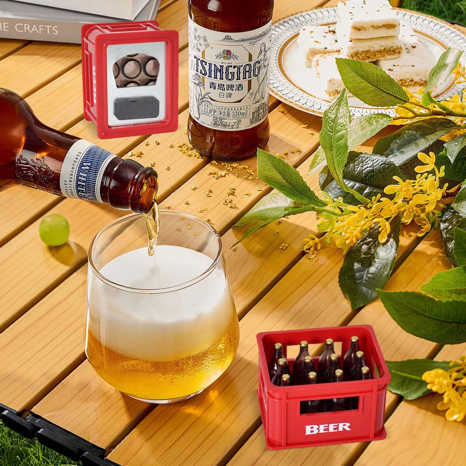 Set Di 2 Apribottiglie In Metallo Con Magnete, Per Frigorifero, Casa, Bar, Regalo (confezione Scatola Di Birra) - 4