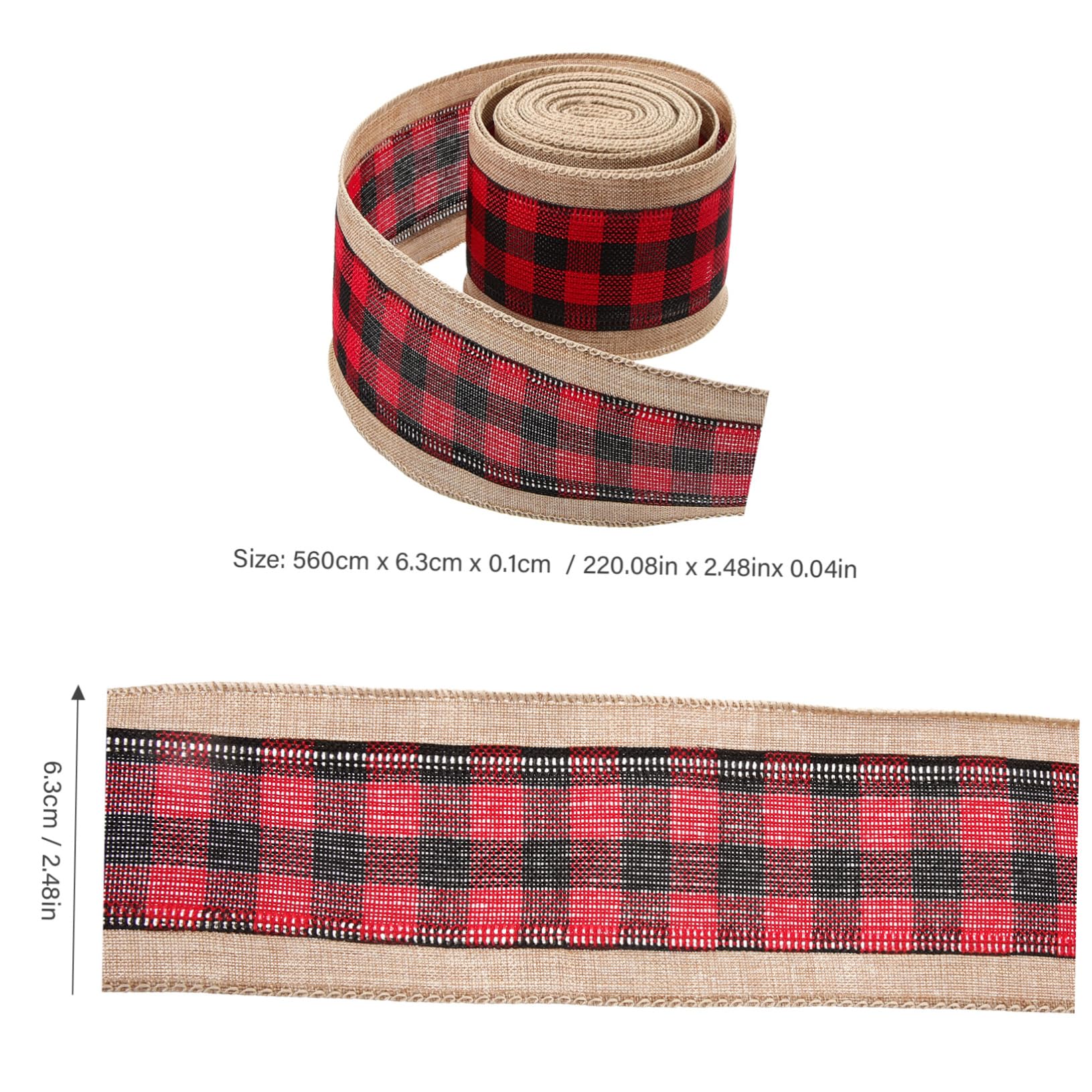 Lurrose 10 Stück Weihnachtsband Weihnachtsbaumband Weihnachtsverpackungsband Blumenstrauß Verpackungsband Weihnachtsband Ornament Weihnachtsleinenbänder DIY Bastelband