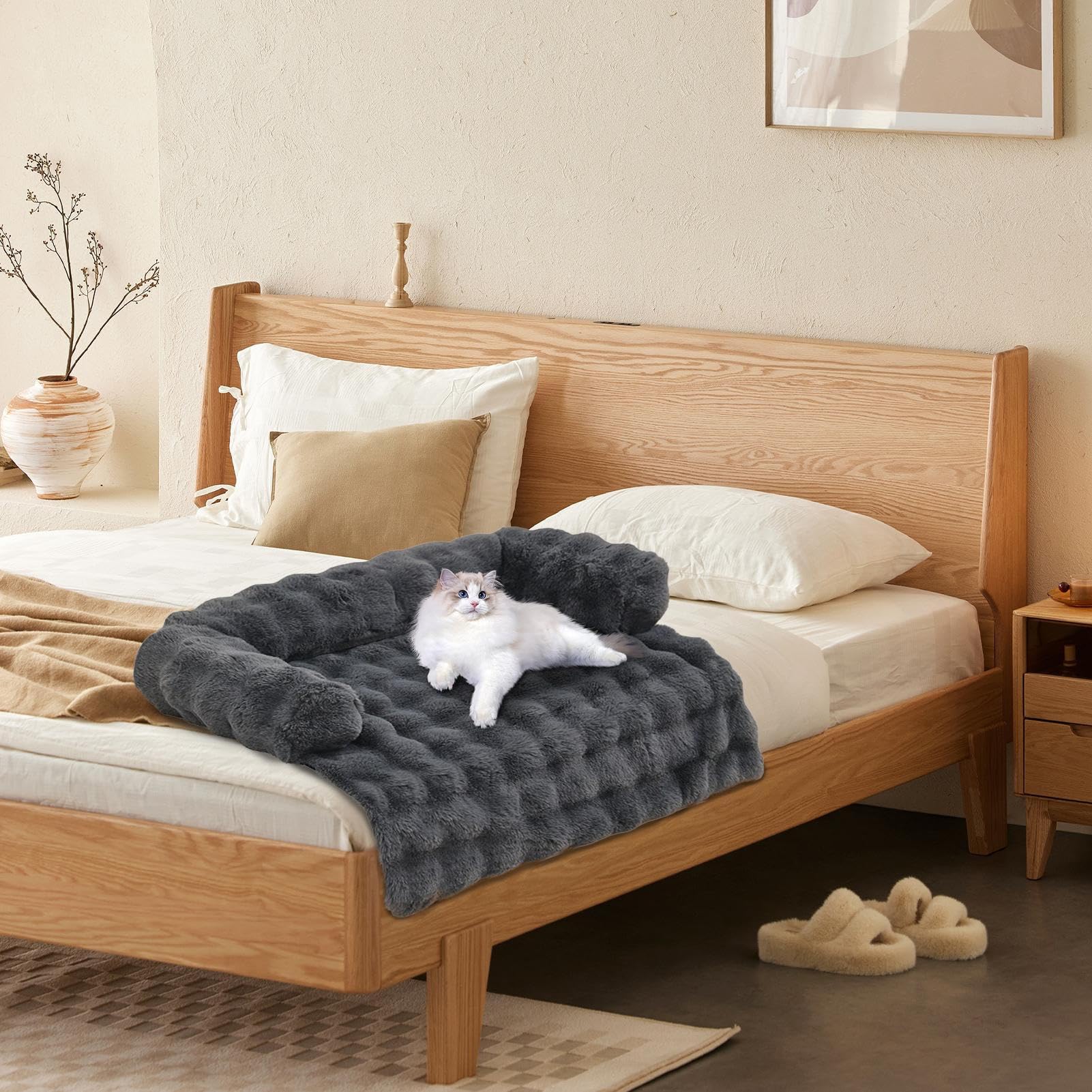 Cama Perro Sofá Protector Sofá Desmontable Lavable | Colchón Cama Calmante Para Perros Hogar, Dormitorio, Salón, Apartamento, Relajación Interior, Sueño Nocturno,