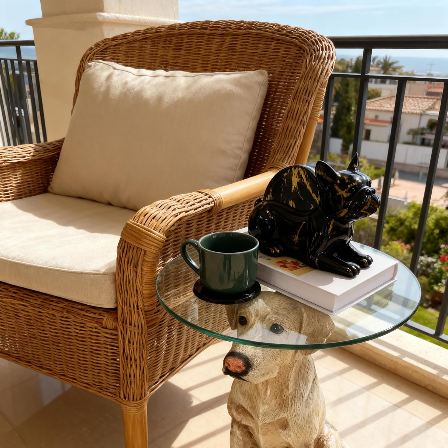 Dog Coaster Set of 4 Marble Coasters, Decorative Coasters for Dining Table Coffee Table Bar, Modern Marble Home Art Decoration - Image 4