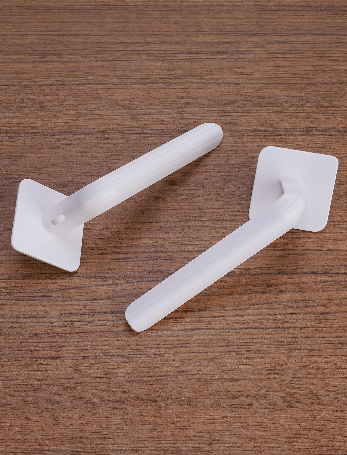 NiHome Adhesive Curtain Holdbacks No Drill for Wall, L Shaped Hooks, 2-Pack | Curtain Tiebacks and Holders,Waterproof Polystyrene,Peel-Stick Install,Fits Sheer, Thin or Medium Drapes,Won't Damage Fabric