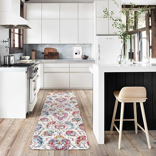Miniatura 6 de Lahome Alfombras de pasillo de cocina antideslizantes y lavables, alfombra de 2 x 6 pies, antideslizante, ligera, para pasillo, alfombra de interior