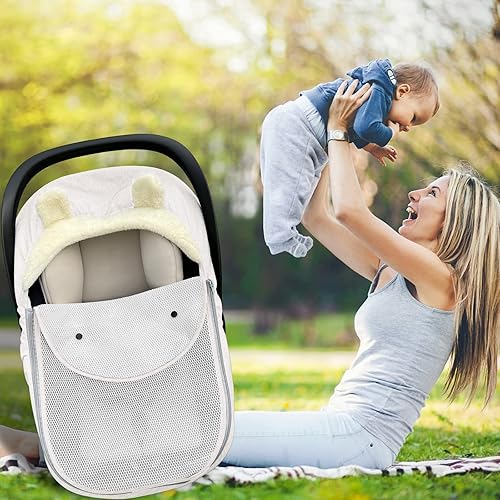 Miniatura 3 de Baby Car Seat Cover,Winter Car Seat Cover for Babies Car Seat or Stroller,2 in 1Universal Infant Car Seat Cover for Boys & Girls-Keeps Baby Warm and
