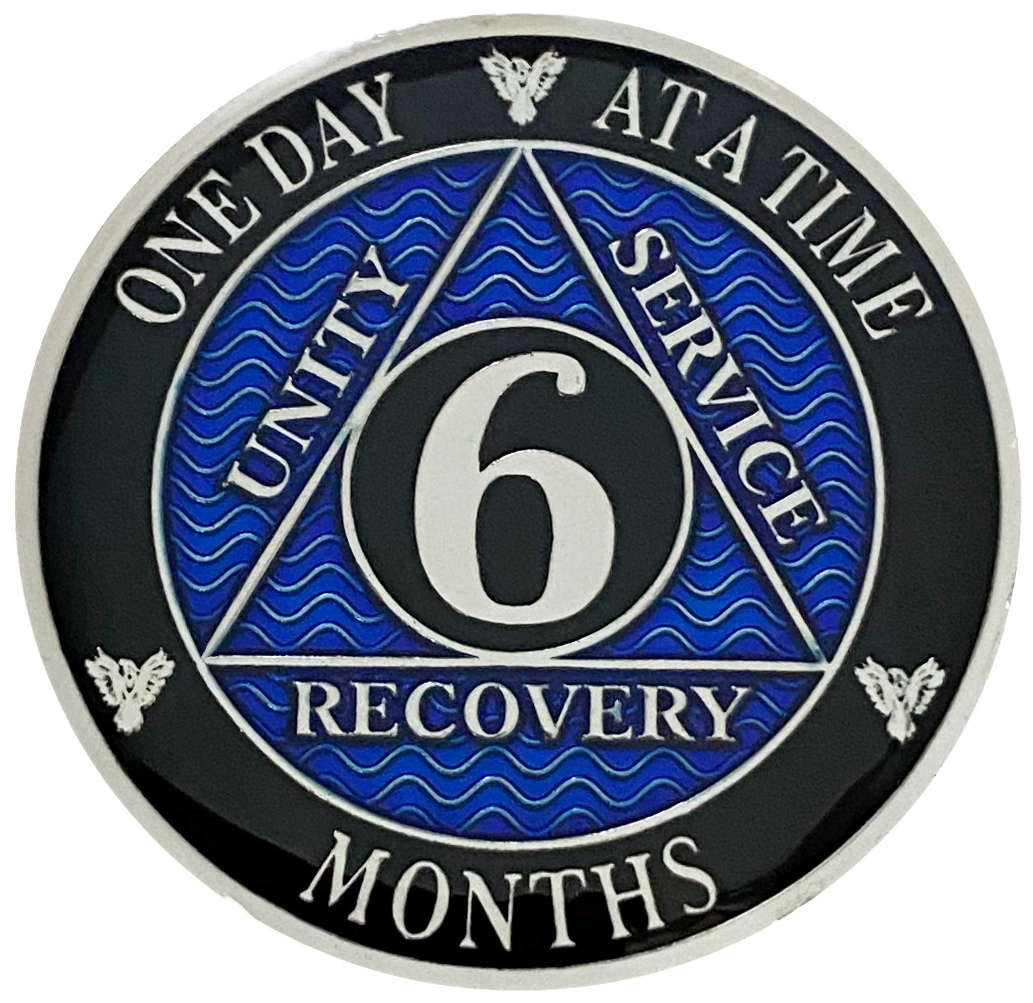 Simply MinimalAA 6 Months Silver Color Plated Coin, Alcoholics Anonymous Medallion