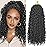 Aipin Goddess Locs Crochet Hair 18 Inch Boho River Locs Hippie Wavy Crochet With Curly Hair In Middle And Ends Braids Hair Extensions (7Packs,18 inch, 1B)