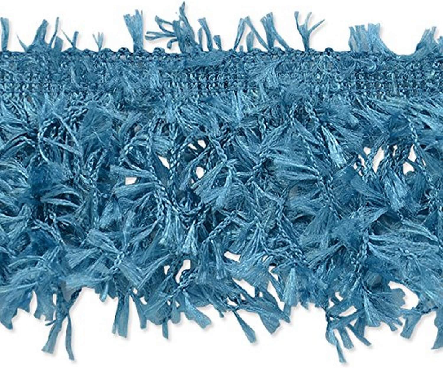Expo International Jenny Hairy Gimp Fringe Trim | White | (10 yard cut)