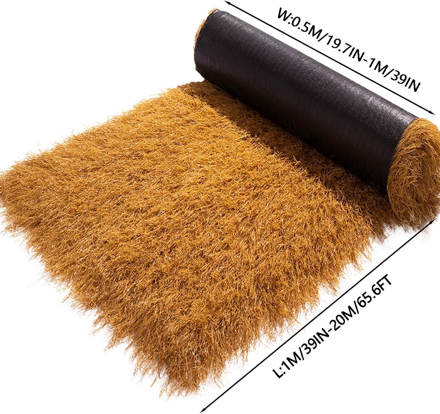 Rollos De Paja De Palma Artificial - Techo De Paja Mexicana para Bares Tiki, Cabañas, Patios, Piscinas Y Fiestas Hawaianas - Decoración De Paja Sintética Duradera 1x2m(39.3inX78.7in)