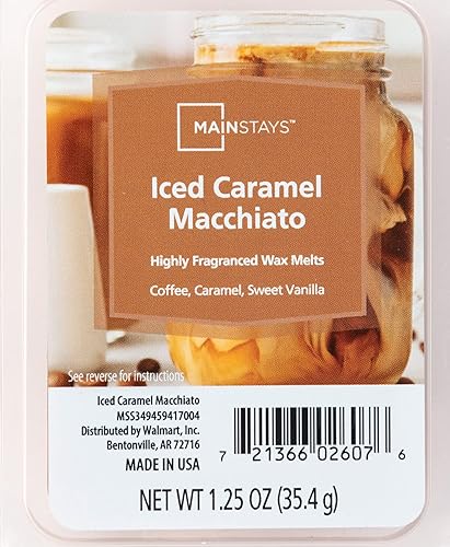 Miniatura 6 de Mainstays - Cubos de cera perfumada de 1.25 onzas, paquete de 4 unidades (Iced Cramel Macchiato)