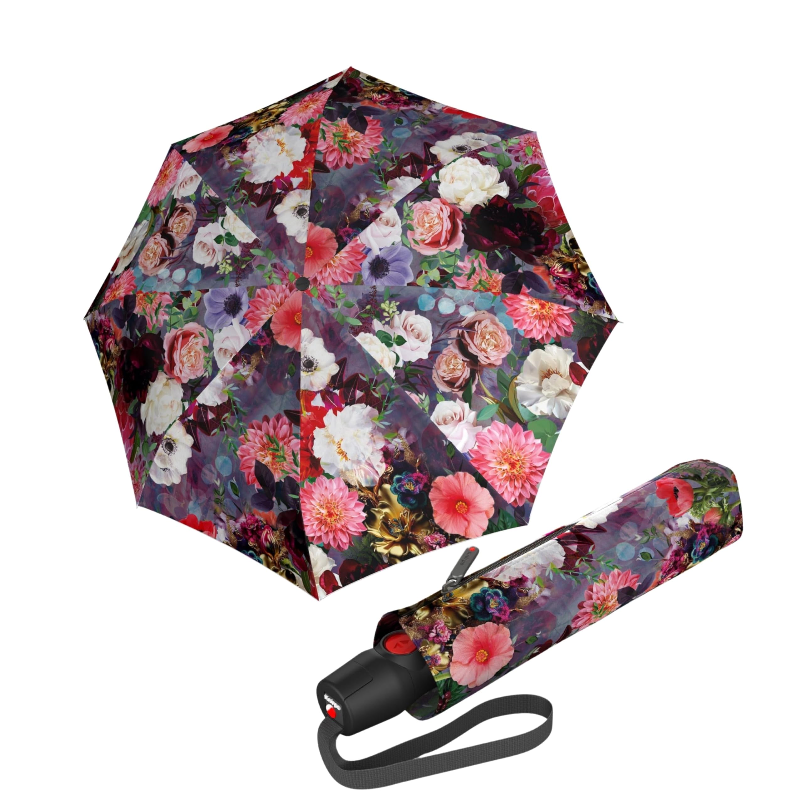 Knirps Parapluie de Pluie à Ouverture et Fermeture Automatique Duomatic T.200 - Parapluie Compact Coupe-Vent pour la Pluie - Parapluie de Voyage pour Adultes