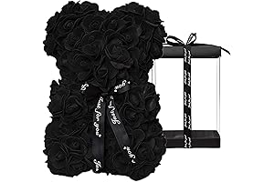 10-Inch Black Rose Bear: A Symbolize of Eternal Love and Affection