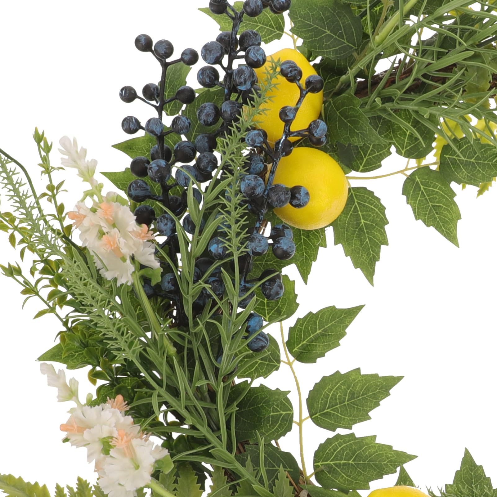 Cabilock Ghirlanda Artificiale Limoni e Mirtilli Decorazione da Appendere per Porta d Ingresso Ghirlanda Finta per Interni Ornamento Primaverile per Casa e Feste