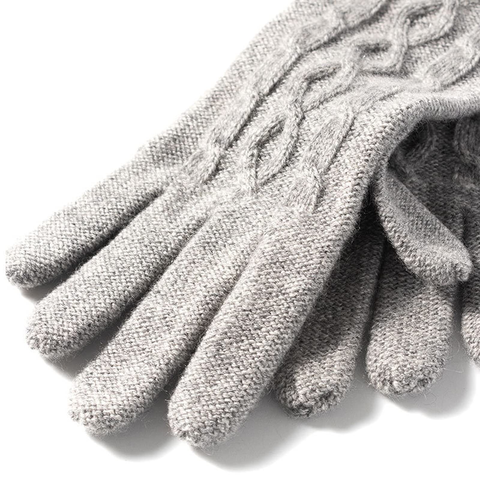 Guantes Invierno Mujer Guantes de Invierno Women's Womening Knitting Ladies Guantes de Cinco Dedos for Conducir y Montar Actividades al Aire Libre Guantes Esqui (Color : G)