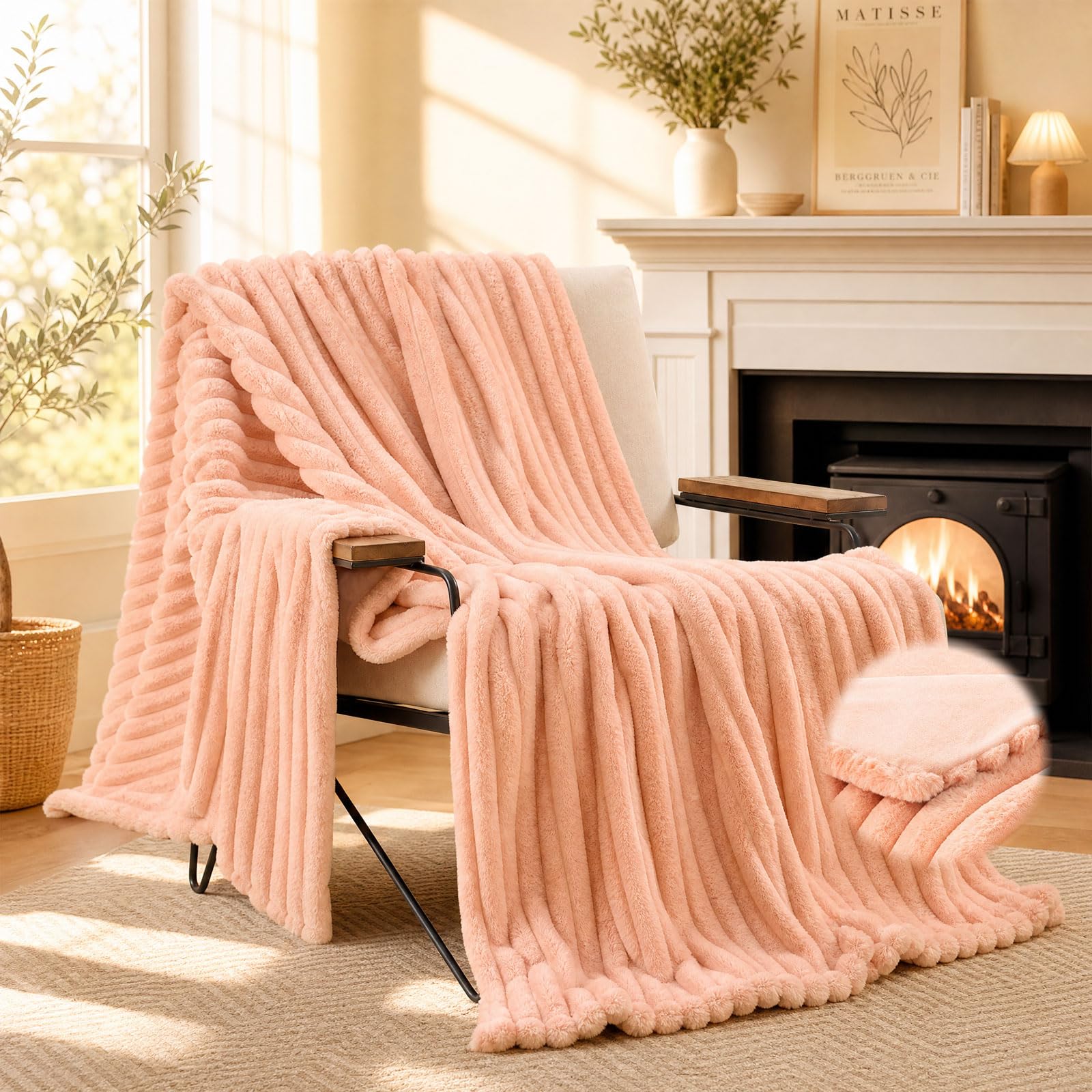 Manta para Sofa 150x200 cm, Rosa