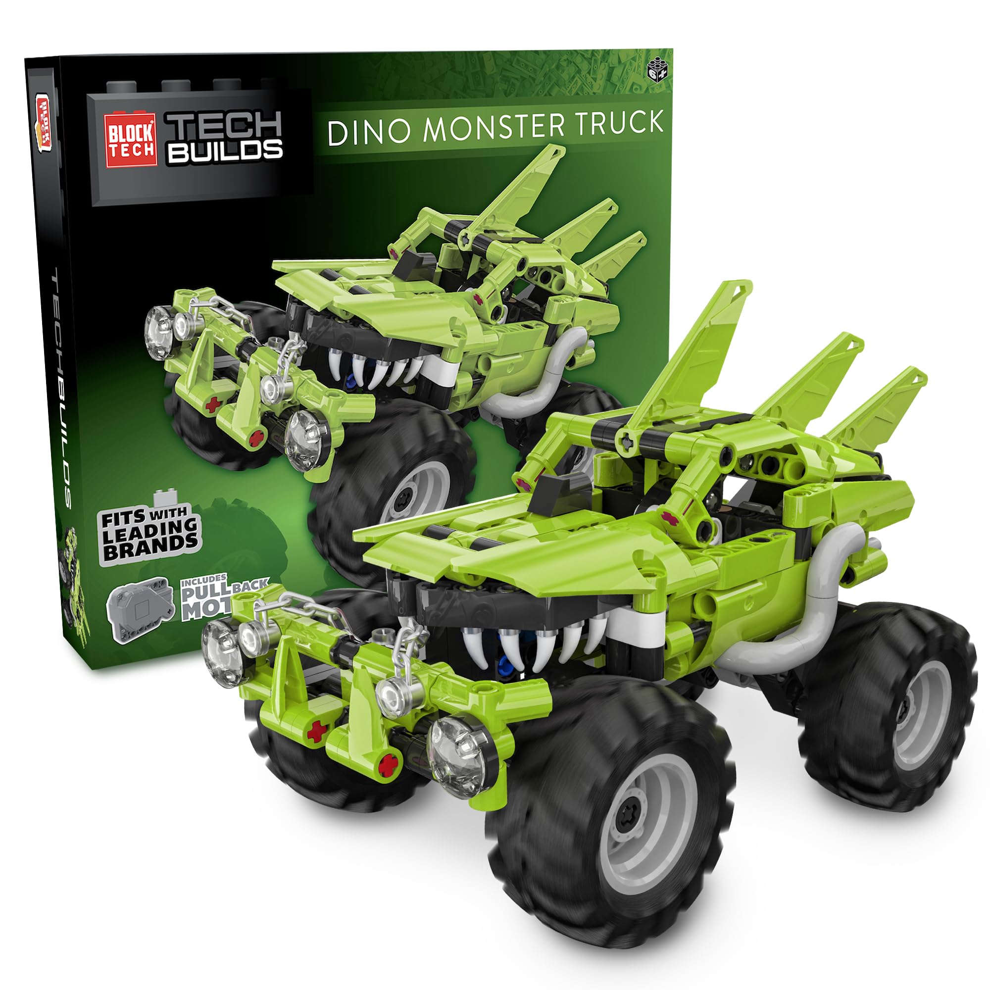 Block Tech Build Your Own Monster Truck | 307 Piece Dino Monster Truck ...