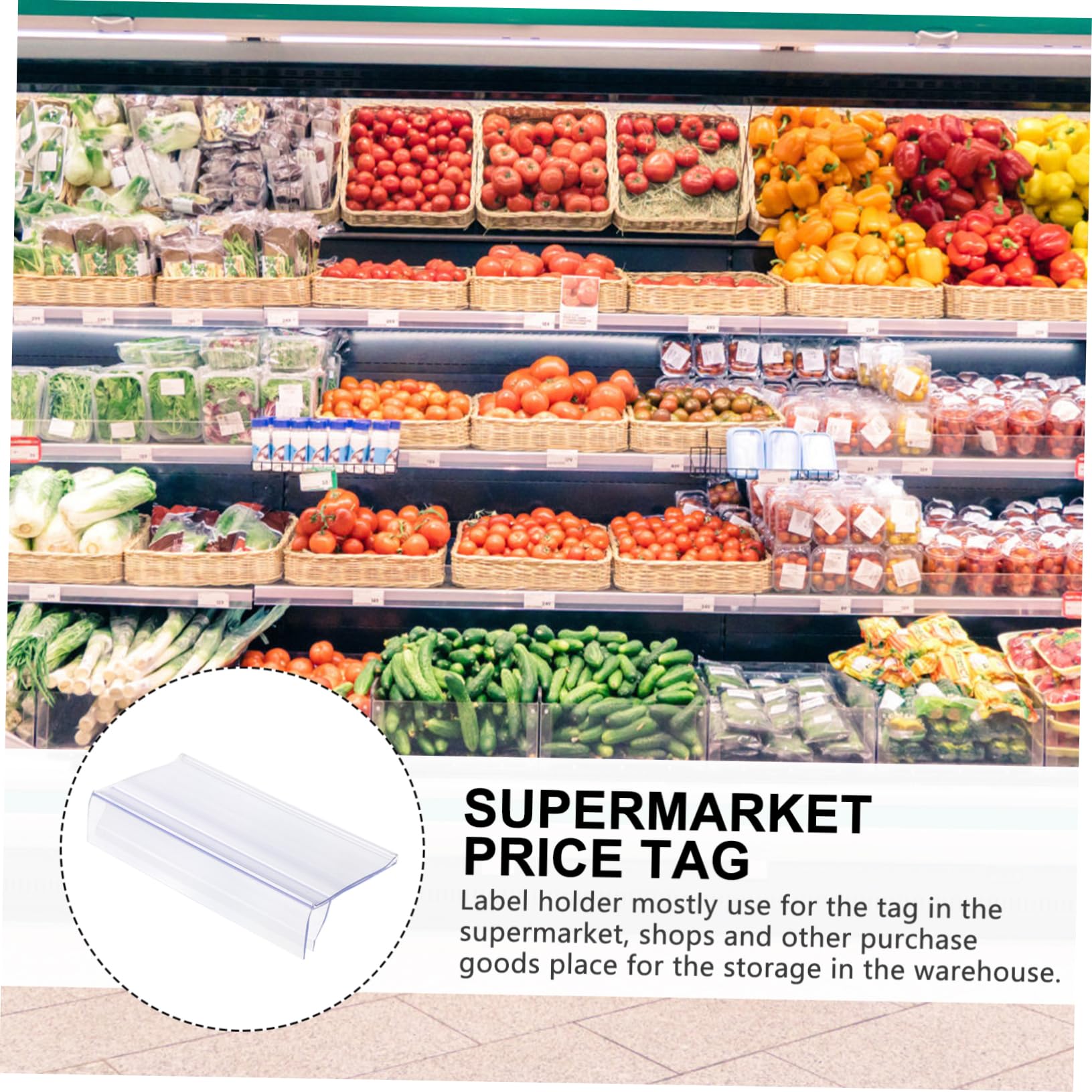 MAGICLULU Porta Cartello per Etichette di Prezzo in Plastica Trasparente 30 Pezzi per Esposizione Informazioni Prodotto e Segnalazione Costi in Supermercato