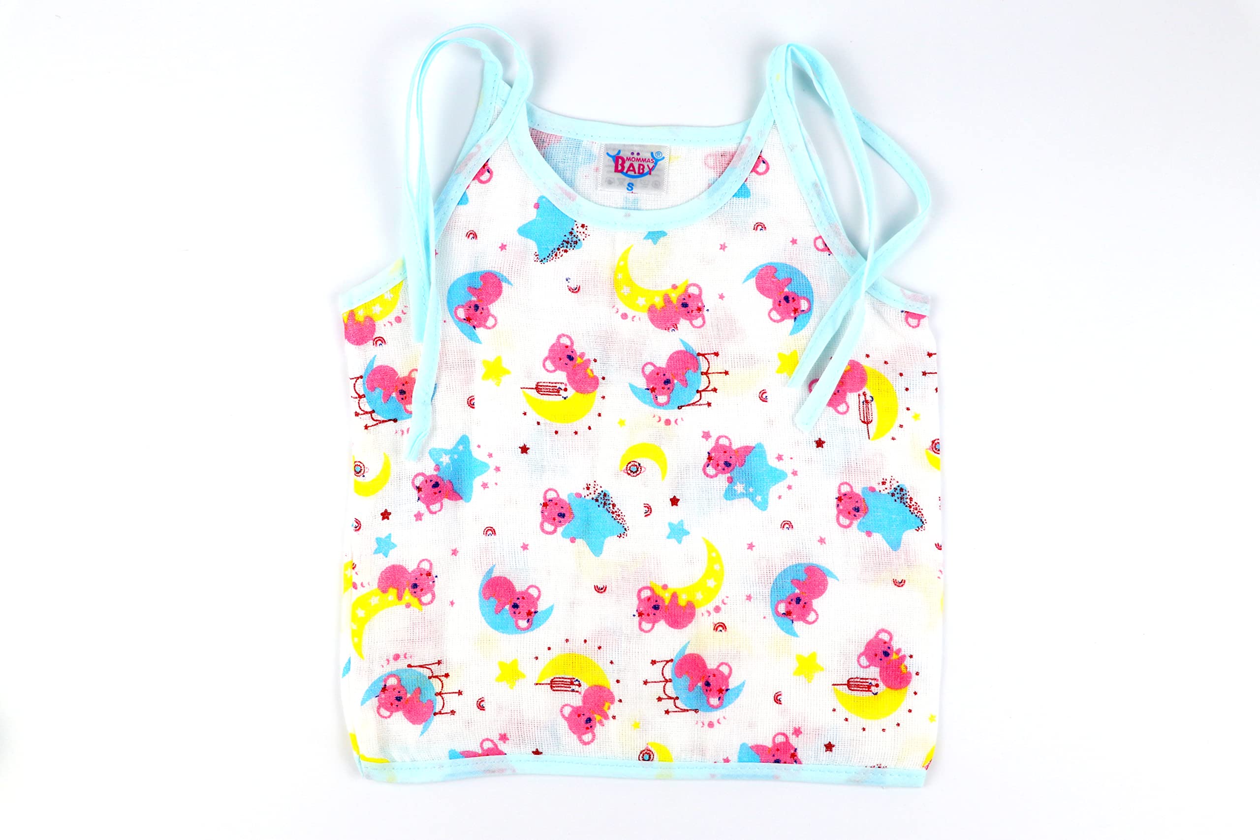 kids creation Mommas Baby Extra Soft Organic Cotton Muslin Jhabla (Medium, White Print)-picture-25