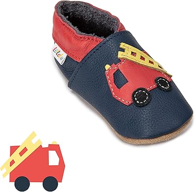 Club4brands Chaussures Pre Marcheurs Avec Semelle Antiderapante Chaussures De Premiere Marche Pour Garcons Et Filles Chaussures Bebe En Cuir Souple 6 24 Mois 21 12 18 Mois Pompier Amazon Fr Chaussures Et Sacs