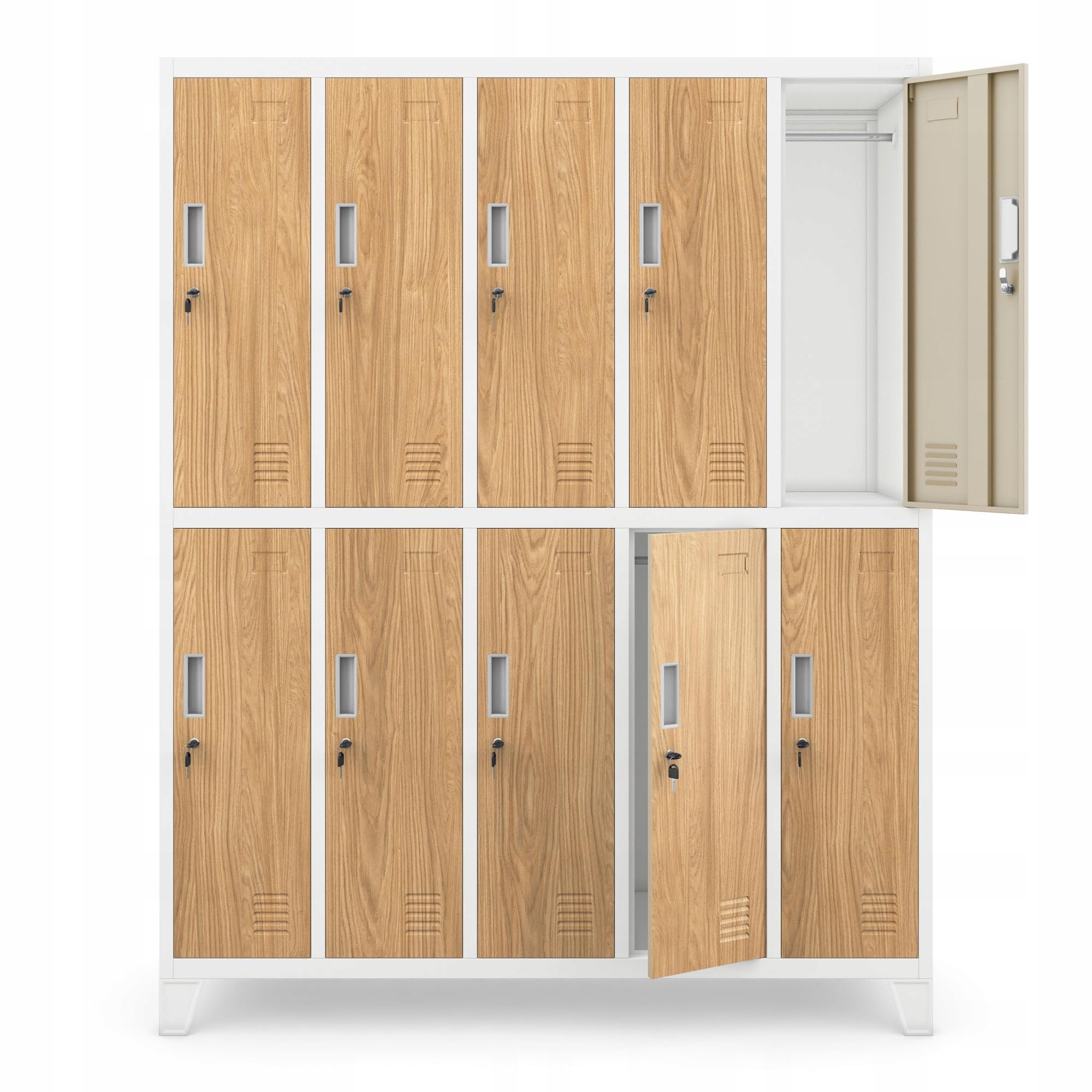 Jan Nowak Taquilla Vestuario Metálica 10 Puertas USB C, 172 x 136 x 45 cm
