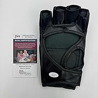 Vista 2 de Guante de lucha negro JSA COA Auto de Matt Hughes UFC MMA con Autógrafo