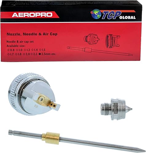 Miniatura 5 de TCP Global 1.5 Aguja, boquilla, tapa de aire para la pistola de pulverización de la serie G6600