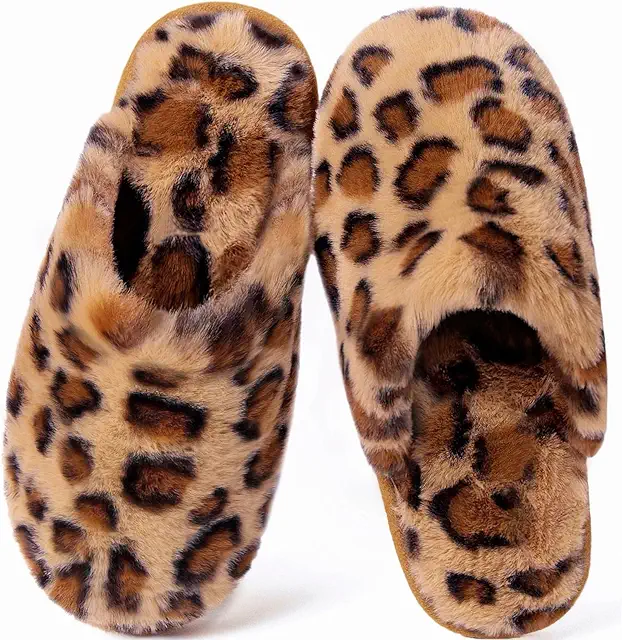 Chaussons Hiver Femme Homme - Pantoufles Fourrées Chaudes Antidérapantes Confortables