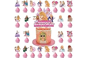 Taylor Swift Cupcake Toppers for A Sparkling Birthday Bash
